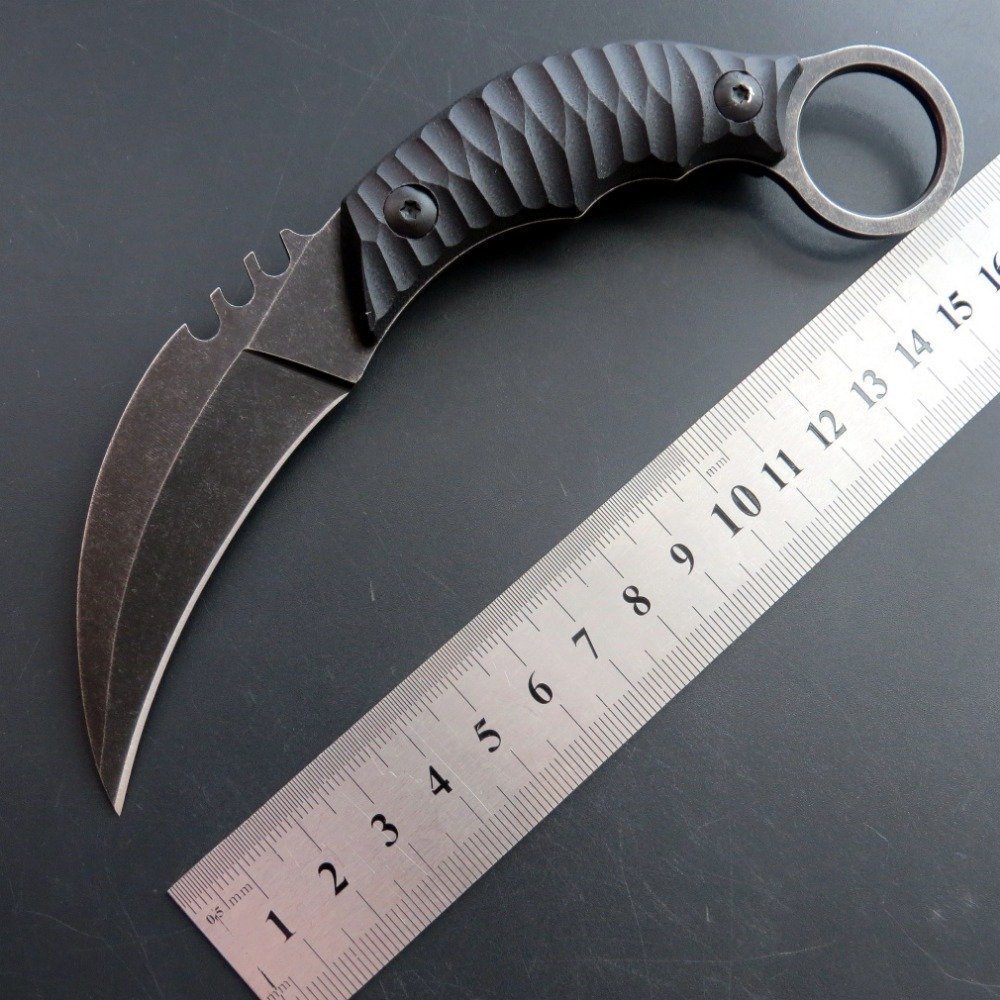 Karambit Messer G10 Griff Karambit Messer mit Kydex Sheath Handheld EDC Messer-Black 1 Karambit Messer G10 Griff Karambit Messer mit Kydex Sheath Handheld EDC Messer-Black