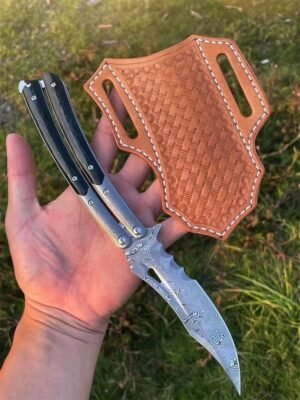 Phantom-Handmade Butterfly-Trainer flail Messer red sand iron wood