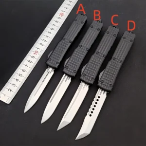 Small Navy OTF Springmesser Messer Black Griff