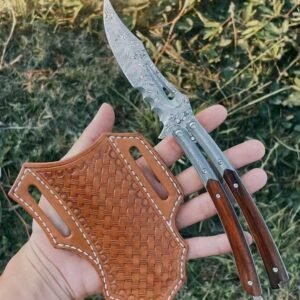 Phantom-Handmade Butterfly-Trainer flail Messer red sand iron wood