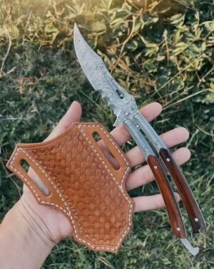 Phantom-Handmade Butterfly-Trainer flail Messer red sand iron wood