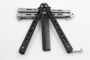 Balisong Butterfly Comb EDC Practice Tool, Safe And Unsharpened, For Beginners