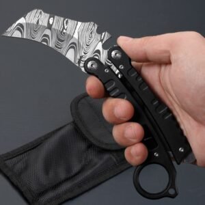 Karambit Messer Outdoor Messer Etched Butterfly Karambit Messer Handmade Messer
