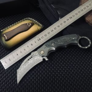 Karambit Messer Damast Stahl Klapp Karambit Messer