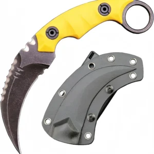 Karambit Messer D2 Stahl + Nylon Fiberglass Griff Outdoor Karambit Messer mit Kydex Sheath EDC…