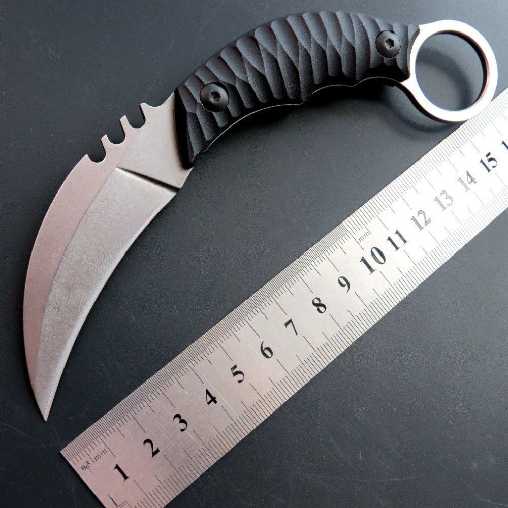 Karambit Messer G10 Griff Karambit Messer mit Kydex Sheath Handheld EDC Messer-Silber 1 Karambit Messer G10 Griff Karambit Messer mit Kydex Sheath Handheld EDC Messer-Silber