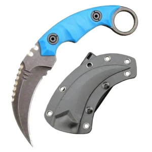 Karambit Messer D2 Stahl + Nylon Fiberglass Griff Outdoor Karambit Messer mit Kydex Sheath EDC…