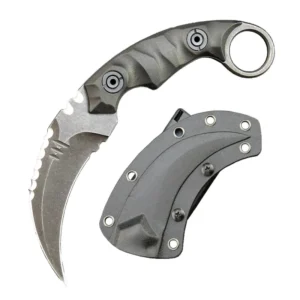 Karambit Messer D2 Stahl + Nylon Fiberglass Griff Outdoor Karambit Messer mit Kydex Sheath EDC…